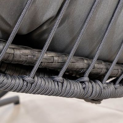 Cadeira Suspensa ao Ar Livre AJUNION Cadeira Suspensória Dupla Cadeira de Wicker de Rattan Patio de Ovos Balanços com suporte
