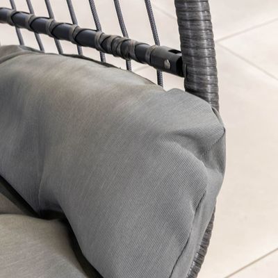 Cadeira Suspensa ao Ar Livre AJUNION Cadeira Suspensória Dupla Cadeira de Wicker de Rattan Patio de Ovos Balanços com suporte