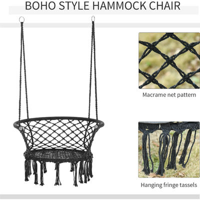 Mobiliário de exterior Macrame algodão corda hamaca balanços de cadeira para interior e exterior