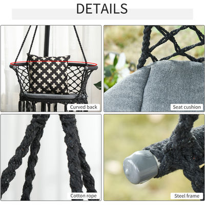Mobiliário de exterior Macrame algodão corda hamaca balanços de cadeira para interior e exterior