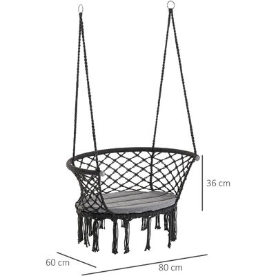 Mobiliário de exterior Macrame algodão corda hamaca balanços de cadeira para interior e exterior
