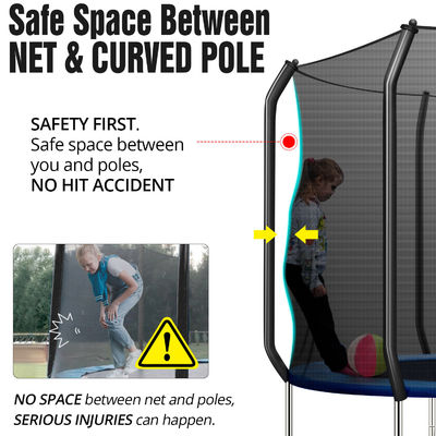 Cenas aplicáveis JOIN 10ft Trampolínia para crianças saltando no parque ou jardim de infância