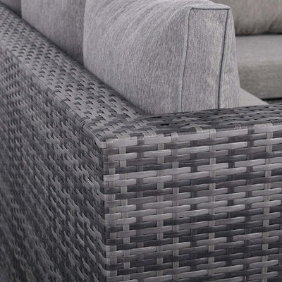 Sofá de esquina de design moderno com mesa ajustável L.265 X W.204 X H.66cm
