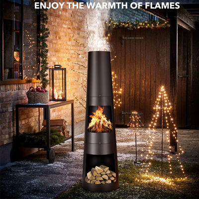 Patio externo jardim acampamento fogão com póquer ferro fundido lareira de carvão Chimenea