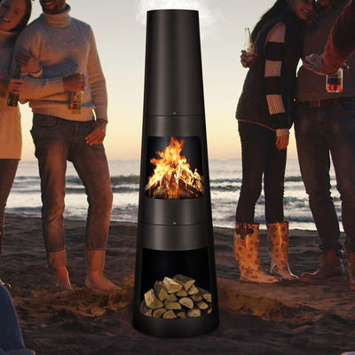 Patio externo jardim acampamento fogão com póquer ferro fundido lareira de carvão Chimenea