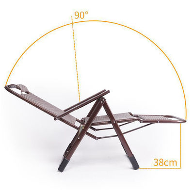 Balcão de praia ao ar livre Jardim Portavel de Rattan Pára-sol Cadeira de salão com pedal de pé