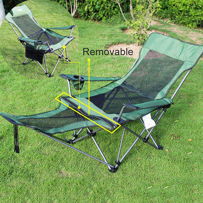Cadeira de acampamento dobrável de alumínio para o exterior Cadeira portátil e ajustável Moon Beach Lounger