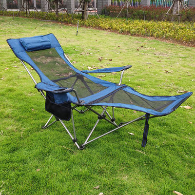 Cadeira de acampamento dobrável de alumínio para o exterior Cadeira portátil e ajustável Moon Beach Lounger