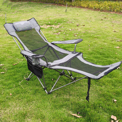 Cadeira de acampamento dobrável de alumínio para o exterior Cadeira portátil e ajustável Moon Beach Lounger