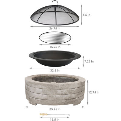 Grill de carvão grelhado fogão de artifício para pátio externo jardim fogueira acampamento piquenique