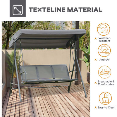 AJUNION 3 lugares cadeira de balanço cama-de-cama com dossel transformar sua varanda e pátio espaço