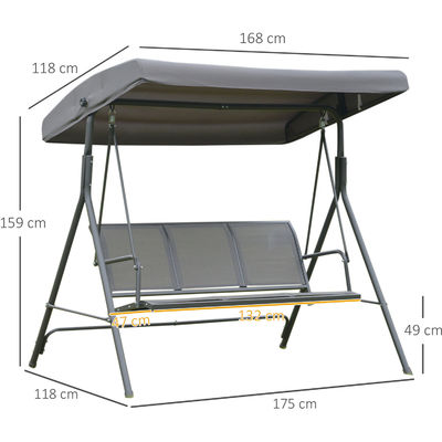 AJUNION 3 lugares cadeira de balanço cama-de-cama com dossel transformar sua varanda e pátio espaço