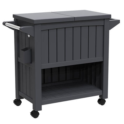 Design tradicional 3 em 1 Carrinho portátil de refrigerador de gelo exterior com quatro rodas