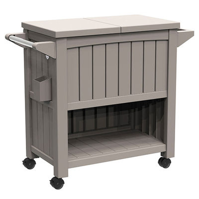 Design tradicional 3 em 1 Carrinho portátil de refrigerador de gelo exterior com quatro rodas