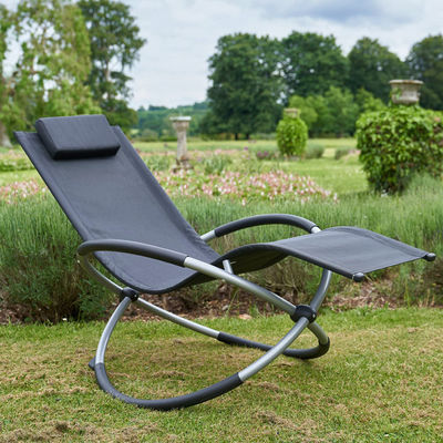 Mobiliário moderno de exterior dobrável cadeira de balanço de gravidade zero para jardim e praia
