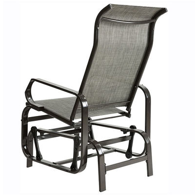 Metal Frame Outdoor Bistro Patio Garden Single Rocking Lounge Chair com Logotipo Personalizado