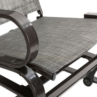 Metal Frame Outdoor Bistro Patio Garden Single Rocking Lounge Chair com Logotipo Personalizado