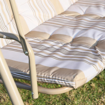 Moderno Design AJUNION 3 lugares Estrutura de metal exterior Patio Balanços Sofá Swing Cama Cadeira