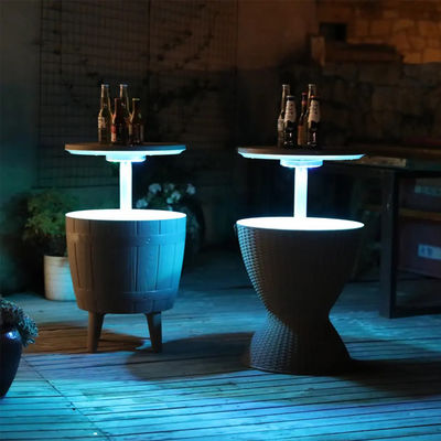 48.5*48.5*57.5cm Logotipo personalizado Ice Cooler Lift Top Café Vinho Tabela de cerveja para acampamento ao ar livre
