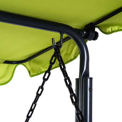 Cushion de poliéster AJUNION Swing Canopy Outdoor Hammock 3 lugares Patio Swing Chair com Canopy ajustável
