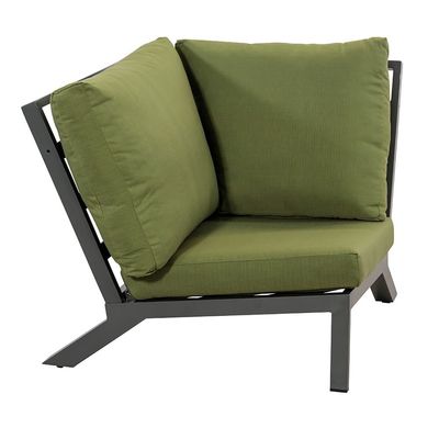 AJUNION Quadro de Alumínio Sofá de Esquina Exterior Set Lounge Set Mobiliário de Jardim Seccional
