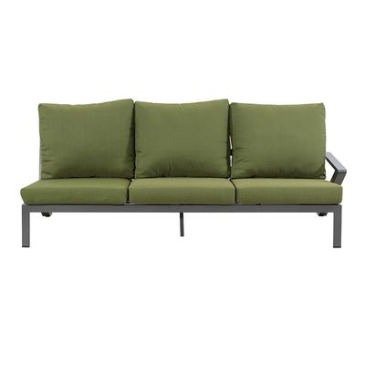 AJUNION Quadro de Alumínio Sofá de Esquina Exterior Set Lounge Set Mobiliário de Jardim Seccional