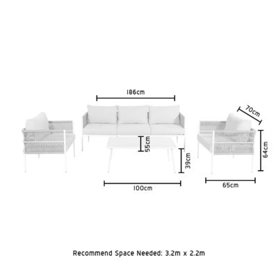 Conjunto de sofá de salão exterior elegante e durável Ideal para o seu jardim de pátio ou casa de praia