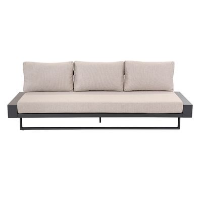 AJUNION Conjunto de sofás de luxo de alumínio Mobiliário com mesa de café Tamanho L 120 x W80 x H26cm