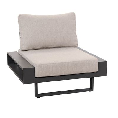 AJUNION Conjunto de sofás de luxo de alumínio Mobiliário com mesa de café Tamanho L 120 x W80 x H26cm