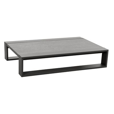 AJUNION Conjunto de sofás de luxo de alumínio Mobiliário com mesa de café Tamanho L 120 x W80 x H26cm