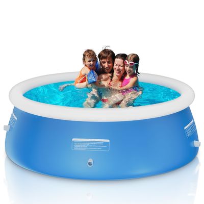 Piscina extra grande e redonda de PVC para família AJUNION 12ft x 33in para jardim ao ar livre