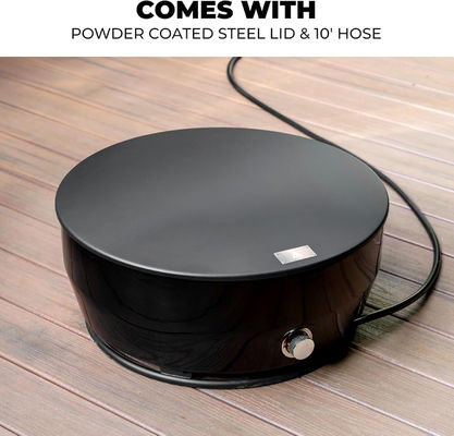 Fogo de gás sem fumo, redondo, de 24,2"D x 24,2"W x 11,1"H 60000 BTU para acampamento ao ar livre
