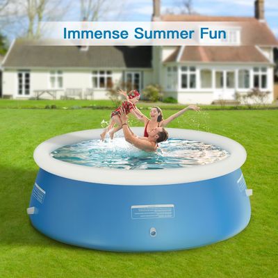 Piscina extra grande e redonda de PVC para família AJUNION 12ft x 33in para jardim ao ar livre