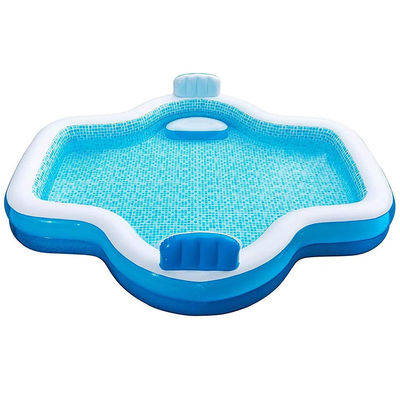 Divertimento familiar garantido com a piscina inflável AJUNION de 10 pés e 2 encosto de costas com almofada de ar