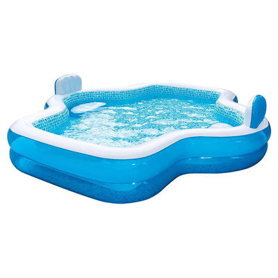 Divertimento familiar garantido com a piscina inflável AJUNION de 10 pés e 2 encosto de costas com almofada de ar
