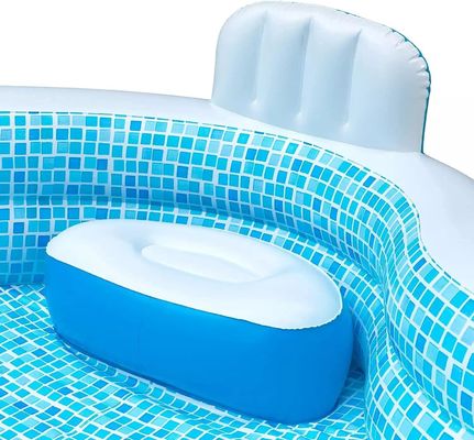 Divertimento familiar garantido com a piscina inflável AJUNION de 10 pés e 2 encosto de costas com almofada de ar
