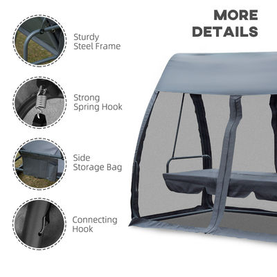 Transforme o seu espaço exterior com uma cadeira balançante de 3 lugares cama em rede da AJUNION