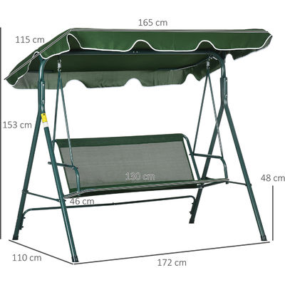 Cadeira de balanço de pátio com cobertura e design elegante
