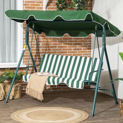 Cadeira de balanço de pátio com cobertura e design elegante