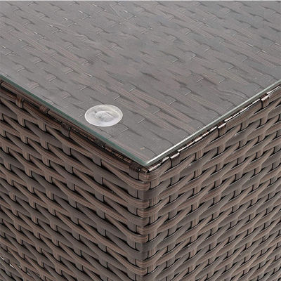 Hotel Área exterior Área interna Patio Jardim Balcão Piscina Praia Tecido PE Wicker Rattan Lounge Set de Sofá Modular Seccional