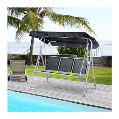 170W x 153H cm Cadeira de balanço de metal ao ar livre Banco de jardim Cadeira de hamaca pendurada Balanço de varanda