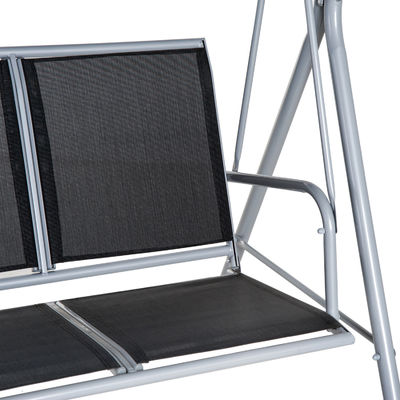 170W x 153H cm Cadeira de balanço de metal ao ar livre Banco de jardim Cadeira de hamaca pendurada Balanço de varanda