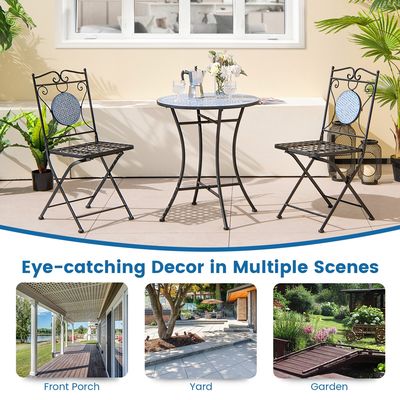 Melhore a sua decoração exterior com o AJUNION All Weather Bistro Set
