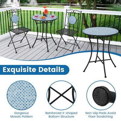 Melhore a sua decoração exterior com o AJUNION All Weather Bistro Set