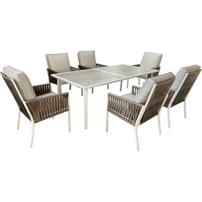 Modern Outdoor Table and Chairs Set for Restaurant Dining AJUNION Alumínio Dining