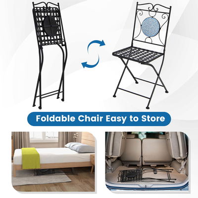 Melhore a sua decoração exterior com o AJUNION All Weather Bistro Set