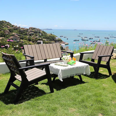 Conjunto de jardim nórdico para pátio exterior Balcão Café Café de plástico Mesa e cadeira de jantar