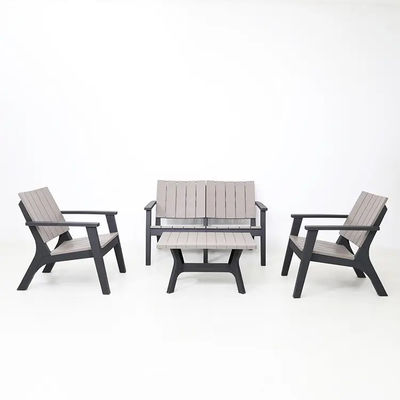 Conjunto de jardim nórdico para pátio exterior Balcão Café Café de plástico Mesa e cadeira de jantar