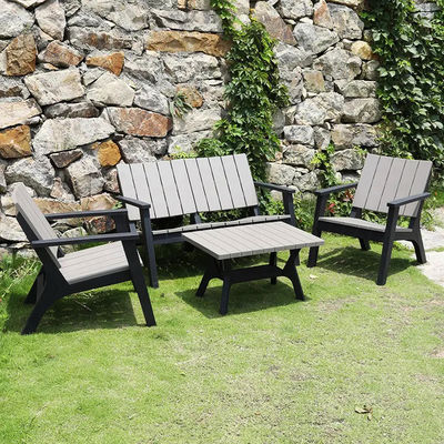 Conjunto de jardim nórdico para pátio exterior Balcão Café Café de plástico Mesa e cadeira de jantar