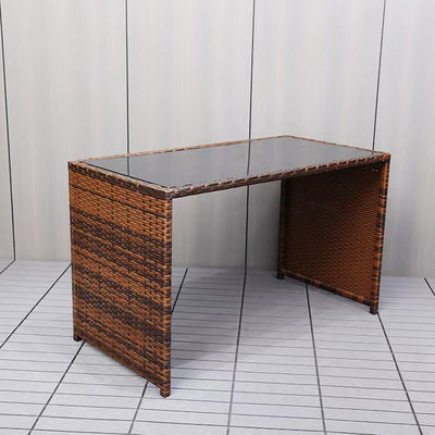 Conjunto de jardim de poupança de espaço de plástico moderno, mesa e cadeira de canto de rotão para pátio do pátio